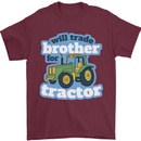 Will Trade Brother For Tractor Farming Mens T-Shirt 100% Cotton Maroon