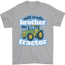 Will Trade Brother For Tractor Farming Mens T-Shirt 100% Cotton Sports Grey