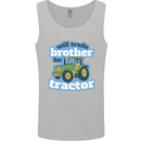 Will Trade Brother For Tractor Farming Mens Vest Tank Top Sports Grey