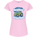 Will Trade Brother For Tractor Farming Womens Petite Cut T-Shirt Light Pink