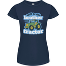 Will Trade Brother For Tractor Farming Womens Petite Cut T-Shirt Navy Blue