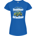 Will Trade Brother For Tractor Farming Womens Petite Cut T-Shirt Royal Blue
