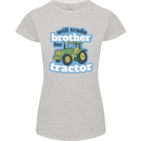 Will Trade Brother For Tractor Farming Womens Petite Cut T-Shirt Sports Grey