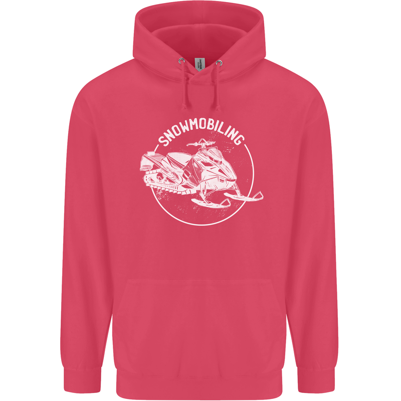 Winter Sports A Snowmobile Childrens Kids Hoodie Heliconia