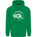 Winter Sports A Snowmobile Childrens Kids Hoodie Irish Green
