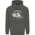 Winter Sports A Snowmobile Childrens Kids Hoodie Storm Grey