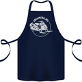 Winter Sports A Snowmobile Cotton Apron 100% Organic Navy Blue