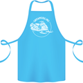 Winter Sports A Snowmobile Cotton Apron 100% Organic Turquoise