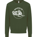 Winter Sports A Snowmobile Kids Sweatshirt Jumper Forest Green