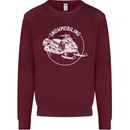Winter Sports A Snowmobile Kids Sweatshirt Jumper Maroon