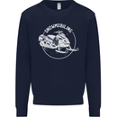 Winter Sports A Snowmobile Kids Sweatshirt Jumper Navy Blue