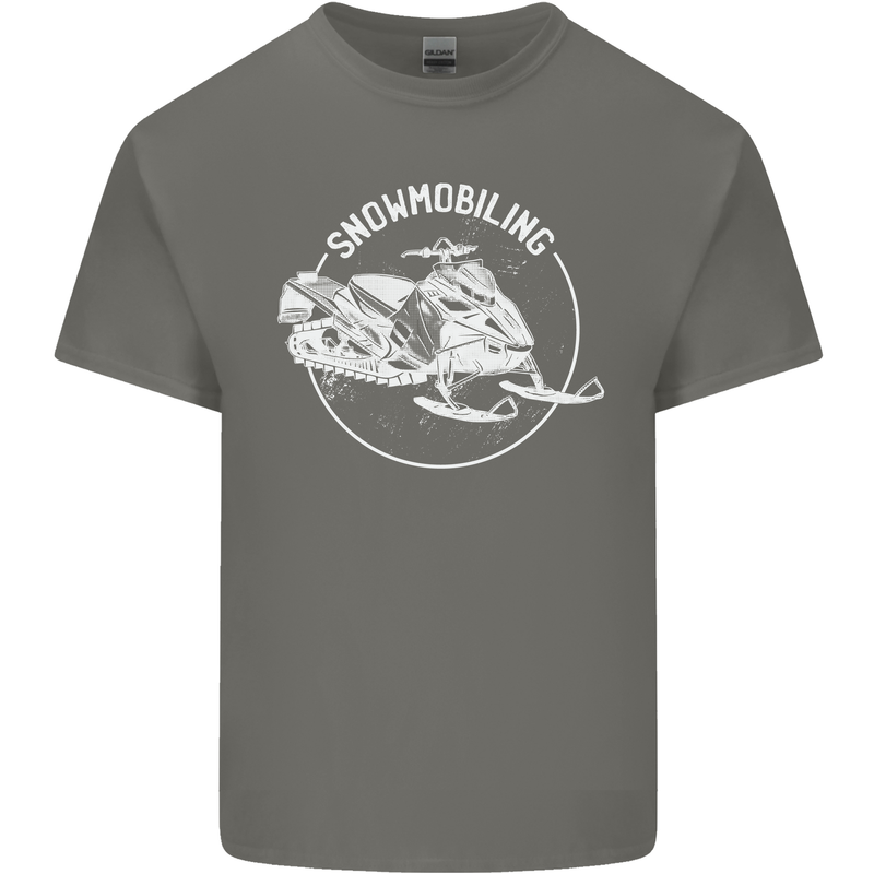 Winter Sports A Snowmobile Kids T-Shirt Childrens Charcoal