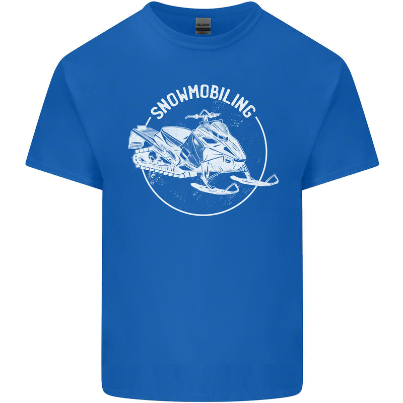 Winter Sports A Snowmobile Kids T-Shirt Childrens Royal Blue