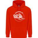 Winter Sports A Snowmobile Mens 80% Cotton Hoodie Bright Red