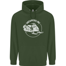 Winter Sports A Snowmobile Mens 80% Cotton Hoodie Forest Green