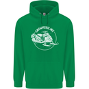 Winter Sports A Snowmobile Mens 80% Cotton Hoodie Irish Green