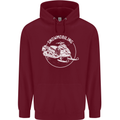 Winter Sports A Snowmobile Mens 80% Cotton Hoodie Maroon