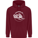 Winter Sports A Snowmobile Mens 80% Cotton Hoodie Maroon