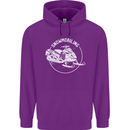 Winter Sports A Snowmobile Mens 80% Cotton Hoodie Purple