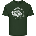 Winter Sports A Snowmobile Mens Cotton T-Shirt Tee Top Forest Green