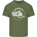 Winter Sports A Snowmobile Mens Cotton T-Shirt Tee Top Military Green