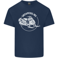 Winter Sports A Snowmobile Mens Cotton T-Shirt Tee Top Navy Blue