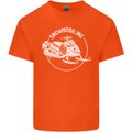 Winter Sports A Snowmobile Mens Cotton T-Shirt Tee Top Orange