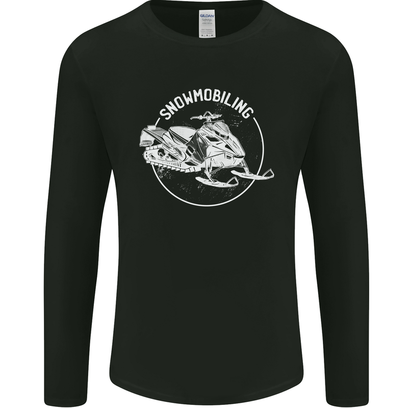 Winter Sports A Snowmobile Mens Long Sleeve T-Shirt Black