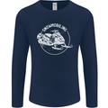 Winter Sports A Snowmobile Mens Long Sleeve T-Shirt Navy Blue