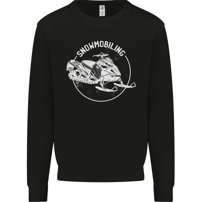 Winter Sports A Snowmobile Mens Sweatshirt Jumper Black