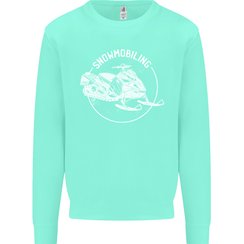 Winter Sports A Snowmobile Mens Sweatshirt Jumper Peppermint