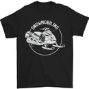 Winter Sports A Snowmobile Mens T-Shirt 100% Cotton Black