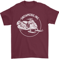 Winter Sports A Snowmobile Mens T-Shirt 100% Cotton Maroon