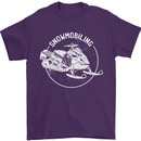 Winter Sports A Snowmobile Mens T-Shirt 100% Cotton Purple