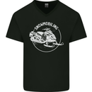 Winter Sports A Snowmobile Mens V-Neck Cotton T-Shirt Black