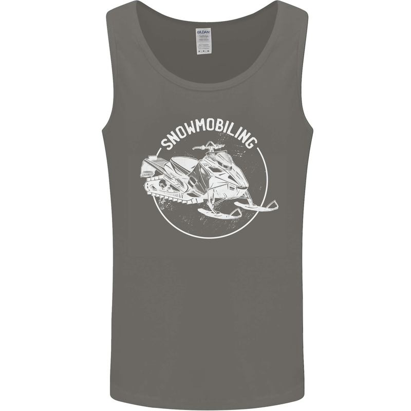 Winter Sports A Snowmobile Mens Vest Tank Top Charcoal