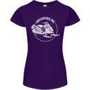 Winter Sports A Snowmobile Womens Petite Cut T-Shirt Purple