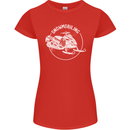 Winter Sports A Snowmobile Womens Petite Cut T-Shirt Red
