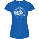 Winter Sports A Snowmobile Womens Petite Cut T-Shirt Royal Blue