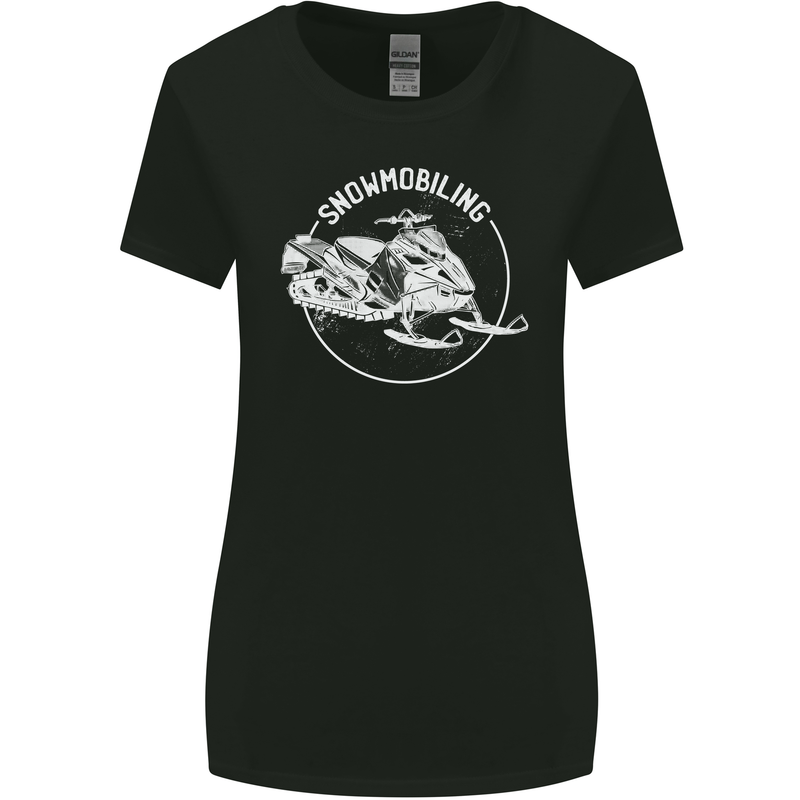 Winter Sports A Snowmobile Womens Wider Cut T-Shirt Black