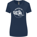 Winter Sports A Snowmobile Womens Wider Cut T-Shirt Navy Blue