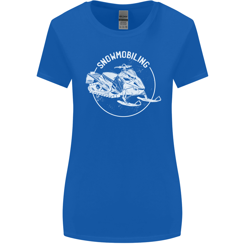 Winter Sports A Snowmobile Womens Wider Cut T-Shirt Royal Blue