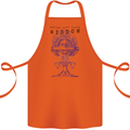 Wisdom Goblet Obscure Makabra Cotton Apron 100% Organic Orange