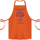 Wisdom Goblet Obscure Makabra Cotton Apron 100% Organic Orange
