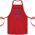 Wisdom Goblet Obscure Makabra Cotton Apron 100% Organic Red
