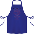 Wisdom Goblet Obscure Makabra Cotton Apron 100% Organic Royal Blue