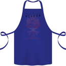 Wisdom Goblet Obscure Makabra Cotton Apron 100% Organic Royal Blue