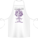 Wisdom Goblet Obscure Makabra Cotton Apron 100% Organic White
