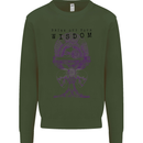 Wisdom Goblet Obscure Makabra Kids Sweatshirt Jumper Forest Green