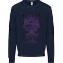 Wisdom Goblet Obscure Makabra Kids Sweatshirt Jumper Navy Blue